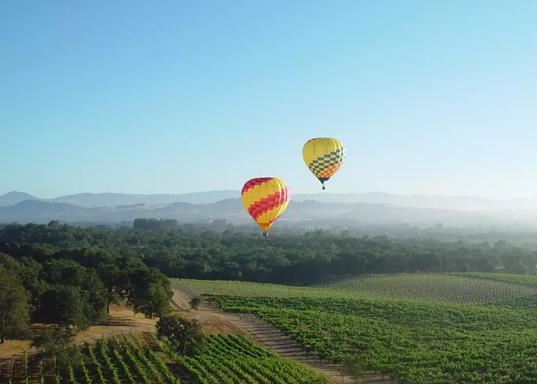 Hot air ballooning in the Napa Valley