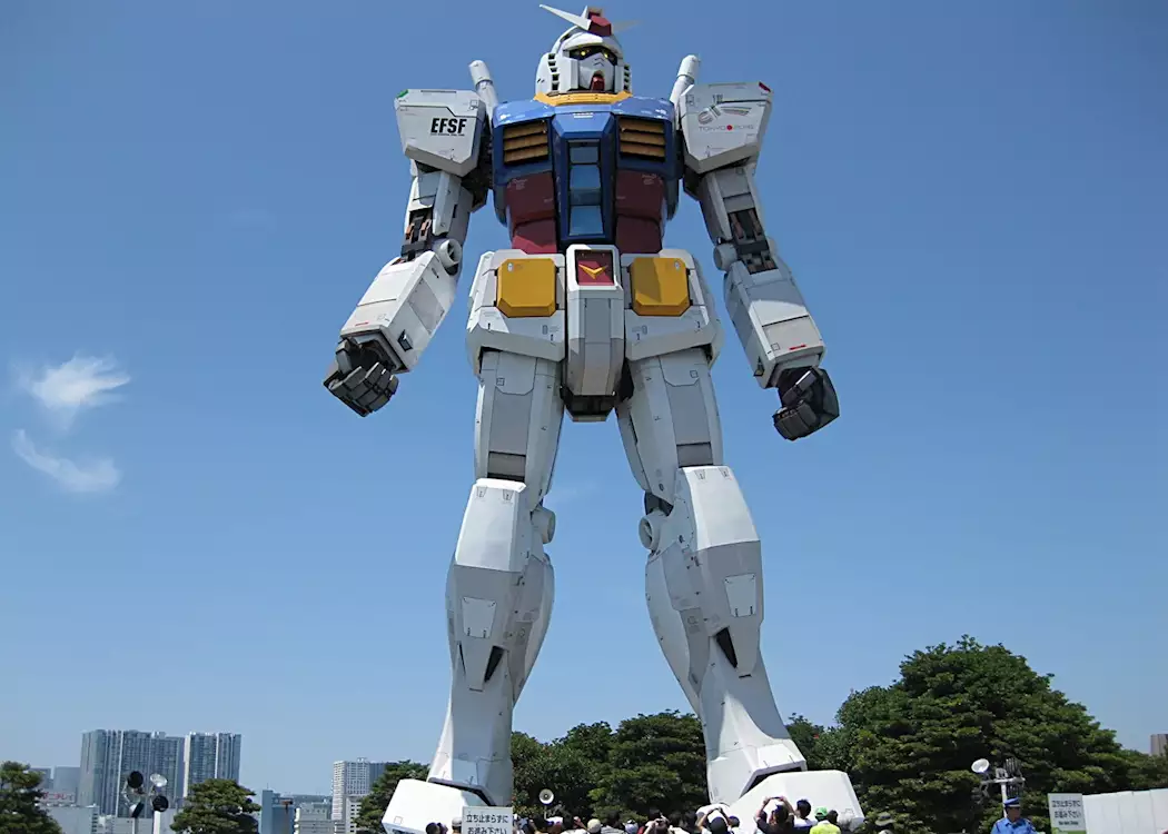 The 18 metre high Gundam in Odaiba, Tokyo
