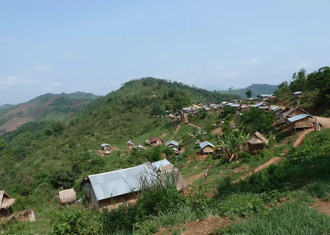 Local minority hill tribe village, Muang La, Laos