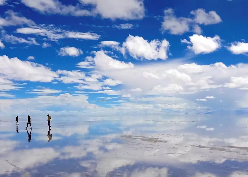 Reflections on the Salar de Uyuni, Bolivia