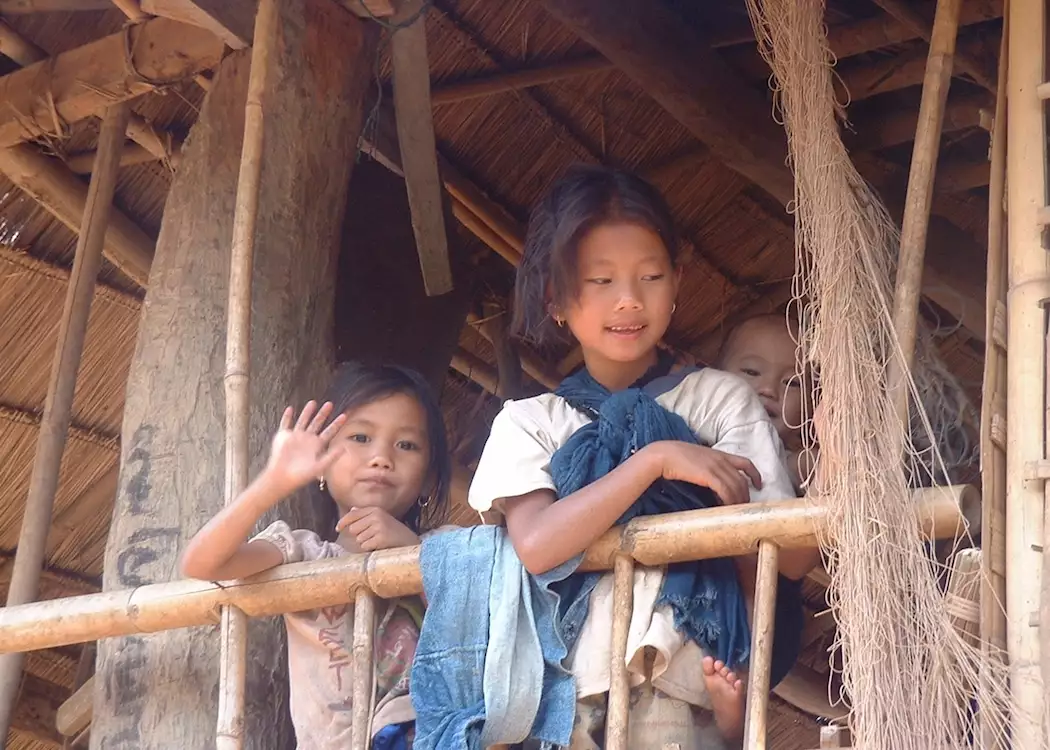 Village children, Pakbeng