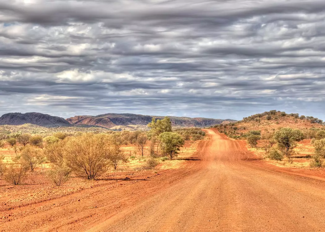Outback road near Alice Springs