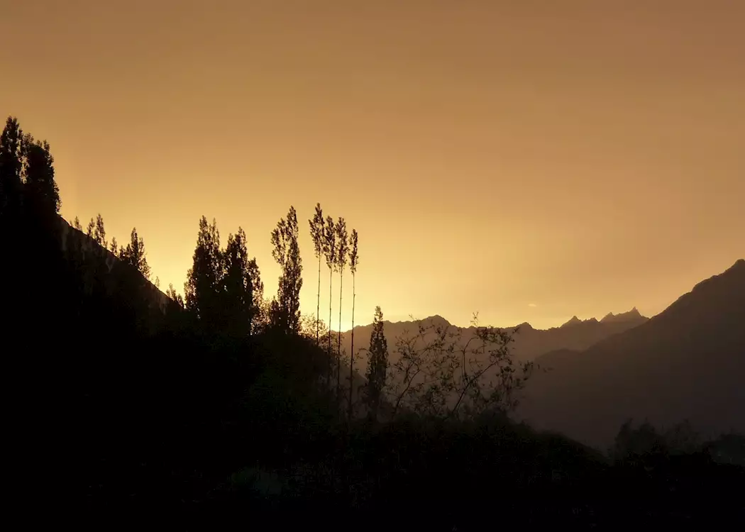 Sunset in the Nubra valley, Nubra valley - near Diskit (Shy…