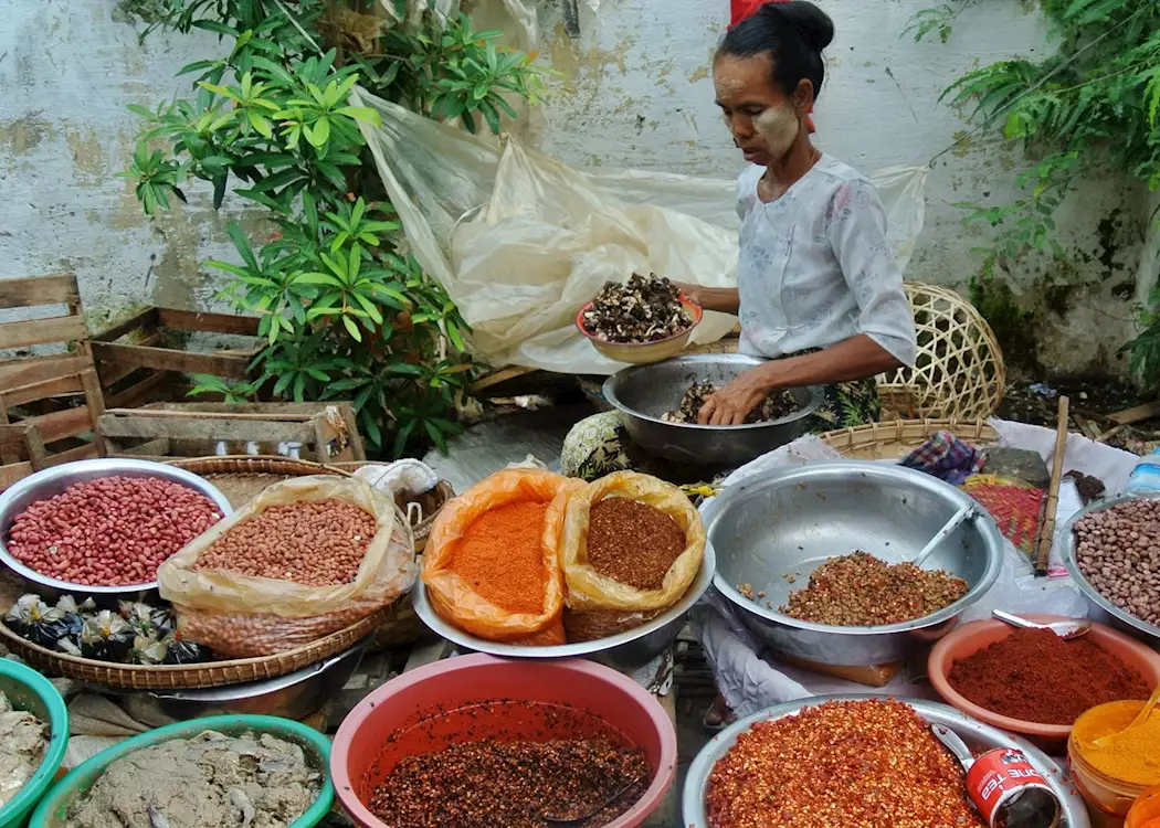 Spices at the Railway Market, Mandalay, Burma (Myanmar)
