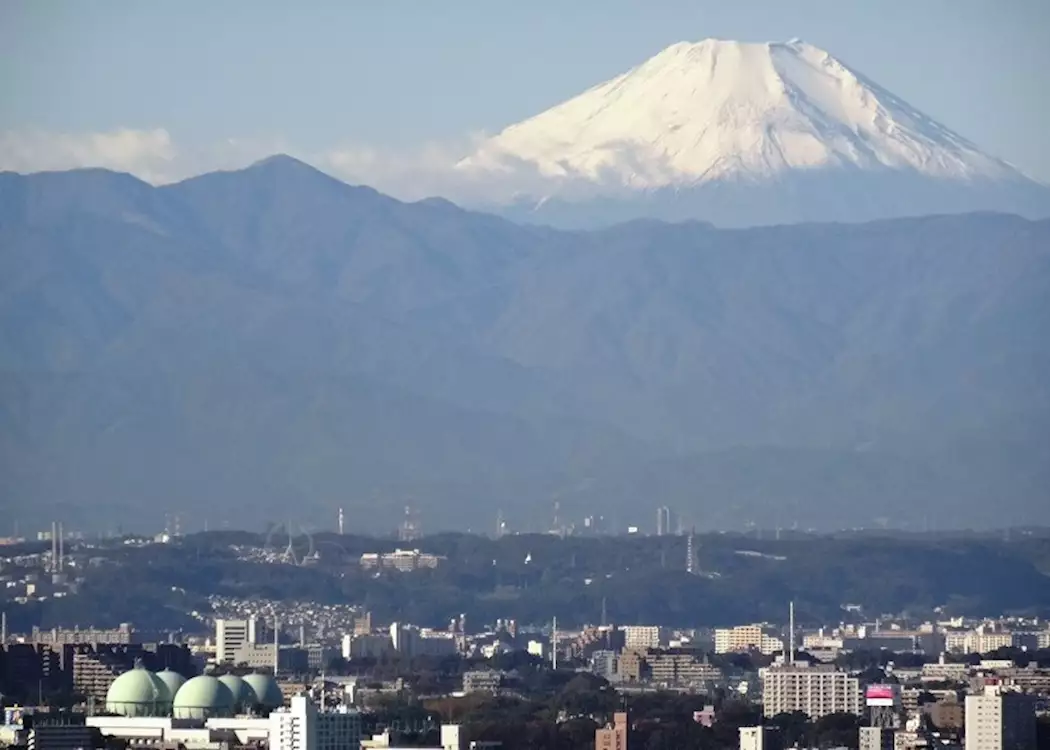 View of Mount Fuji on a clear day from the Tokyo Metropolitan Government Observatories