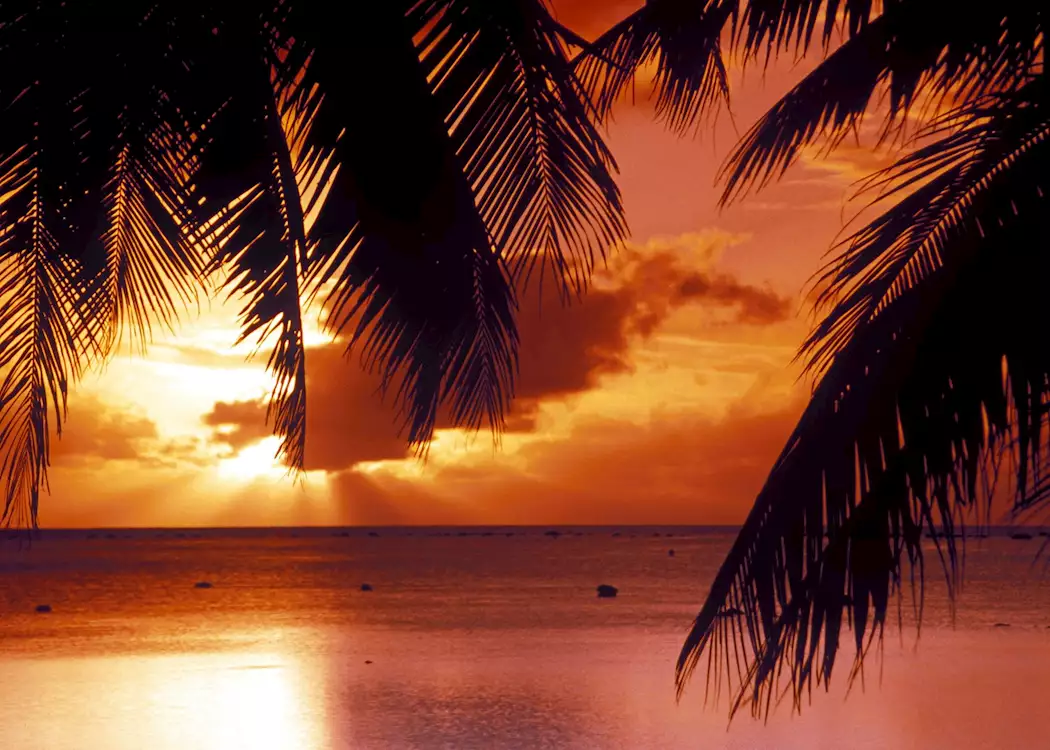 Sunset over Aitutaki, The Cook Islands