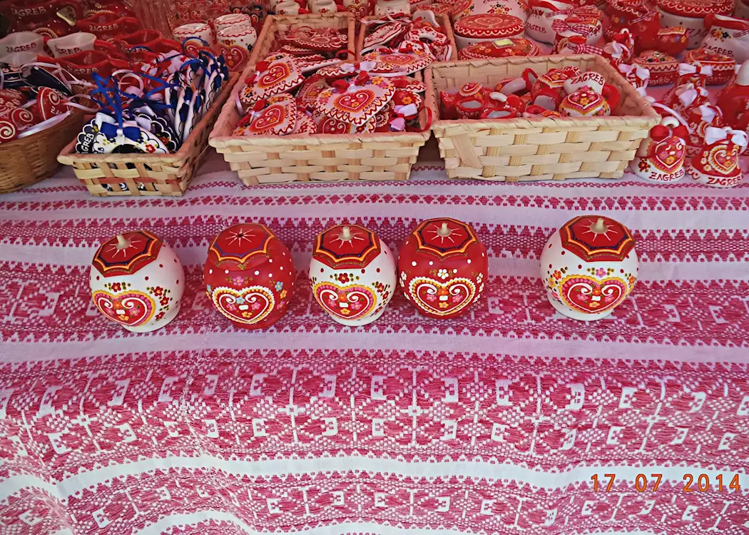 Handicrafts at local market, Zagreb