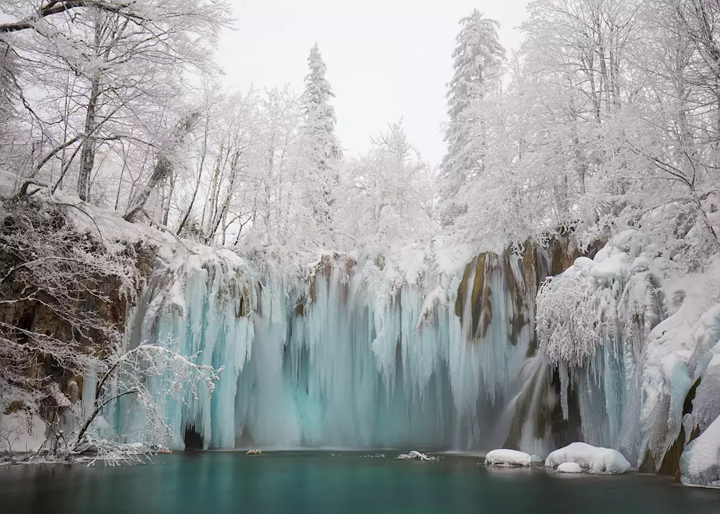Frozen waterfalls, Plitviče Lakes National Park