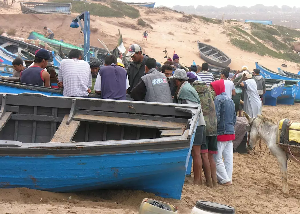 Tinfnite fishermen, Morocco