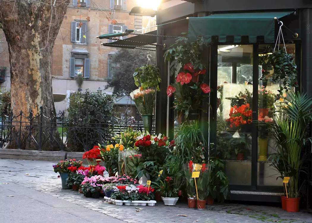 Flower stand in Rome