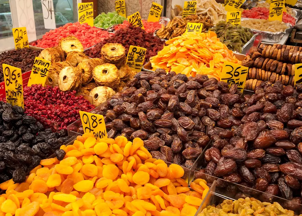 Dried fruits at the Mahane Yehuda market