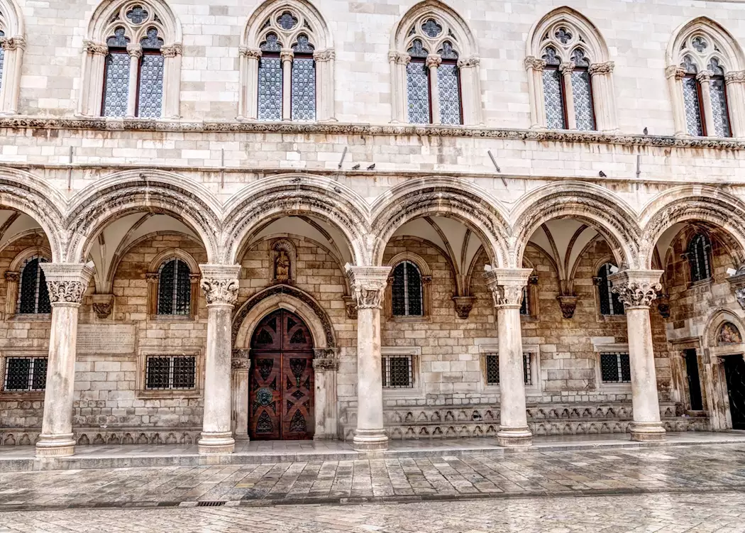 Limestone arches of Rector's Palace, Dubrovnik