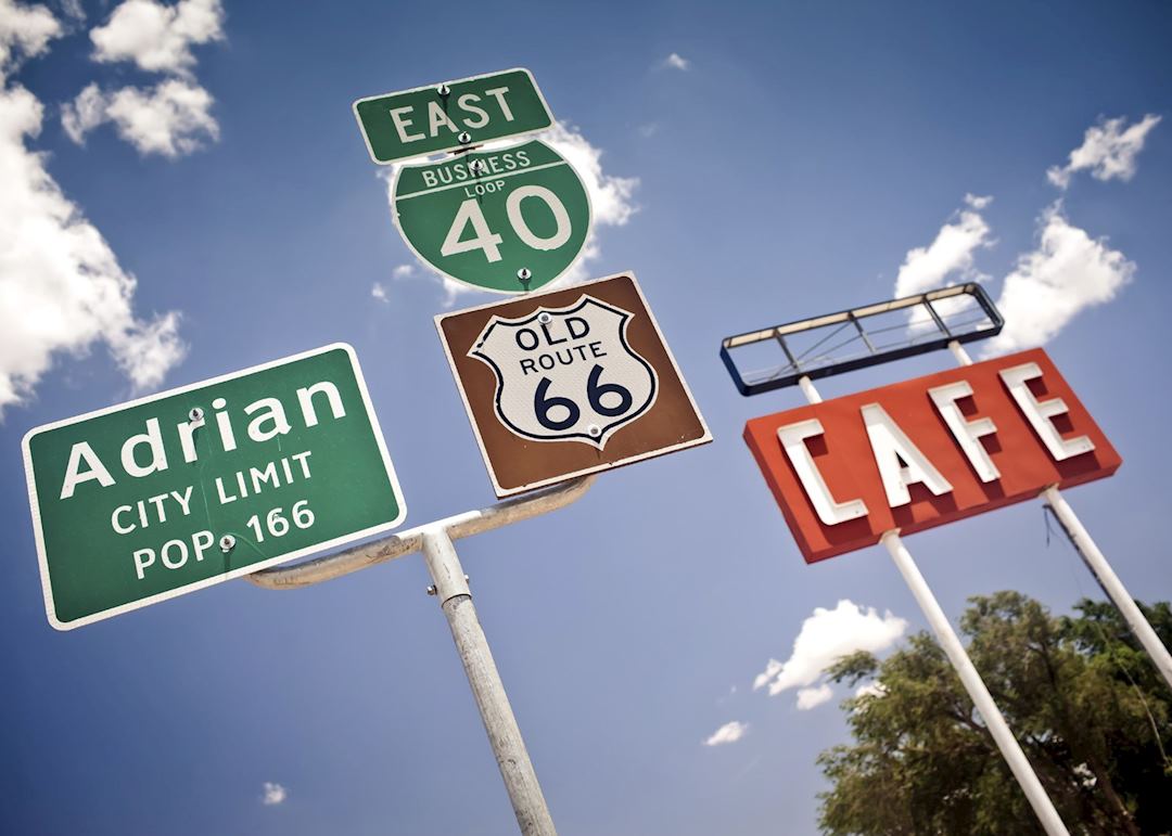 Route 66 road signs