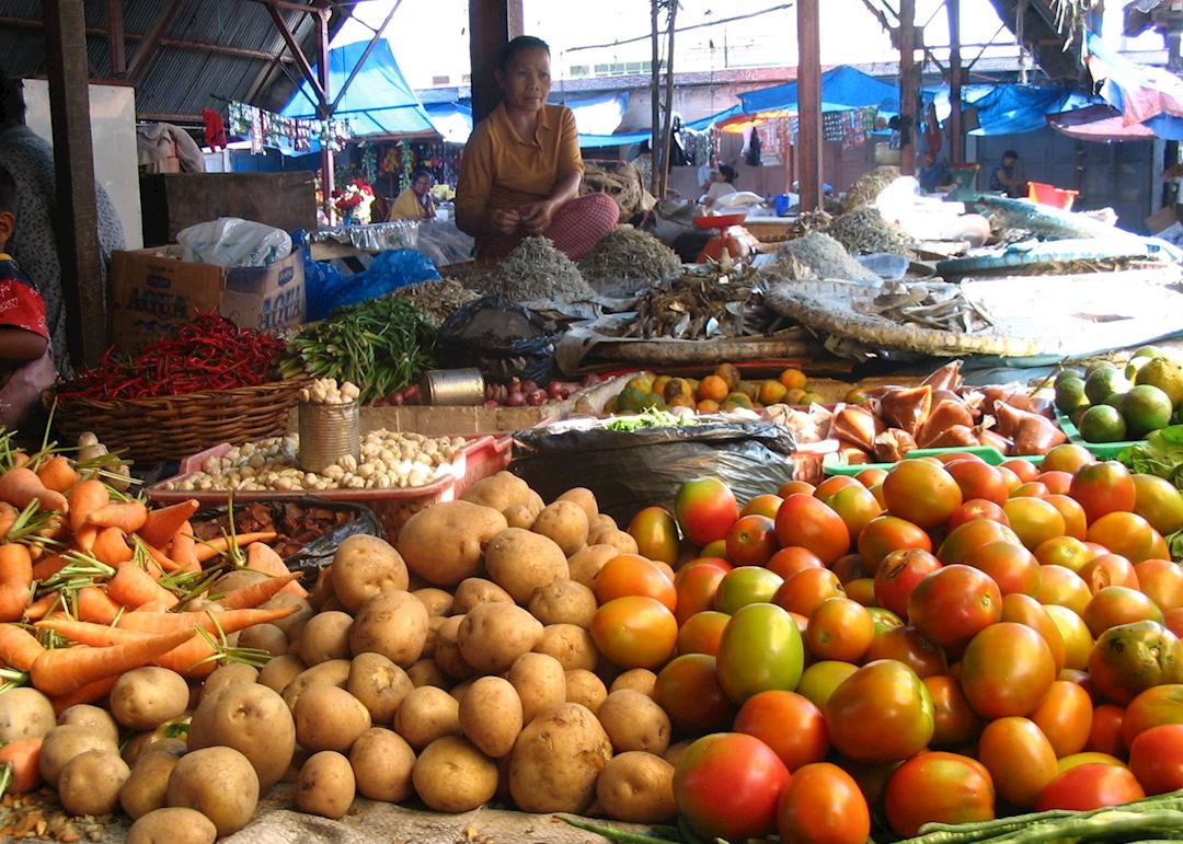 Parapat market, Sumatra
