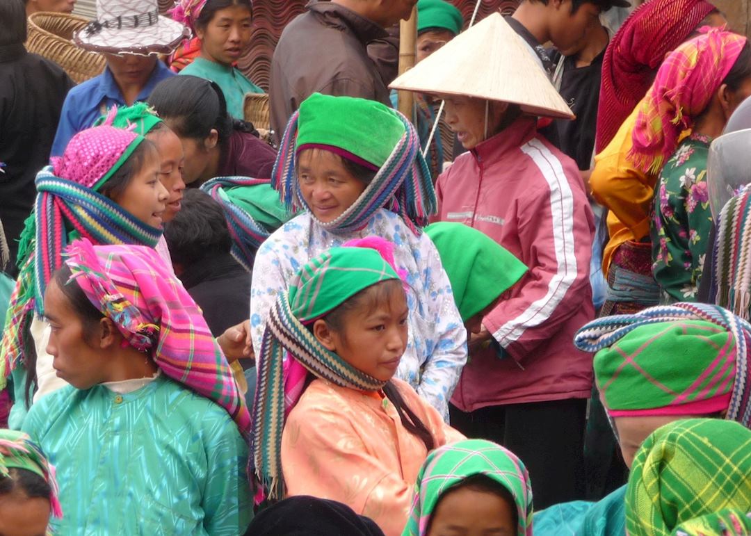 White Hmong shopping at Dong Van Market, Ha Giang