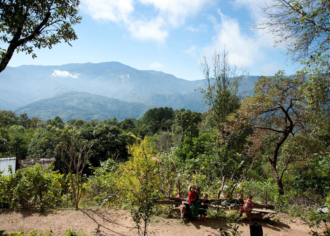 Village life in the Chin Mountains, Kanpetlet, Myanmar
