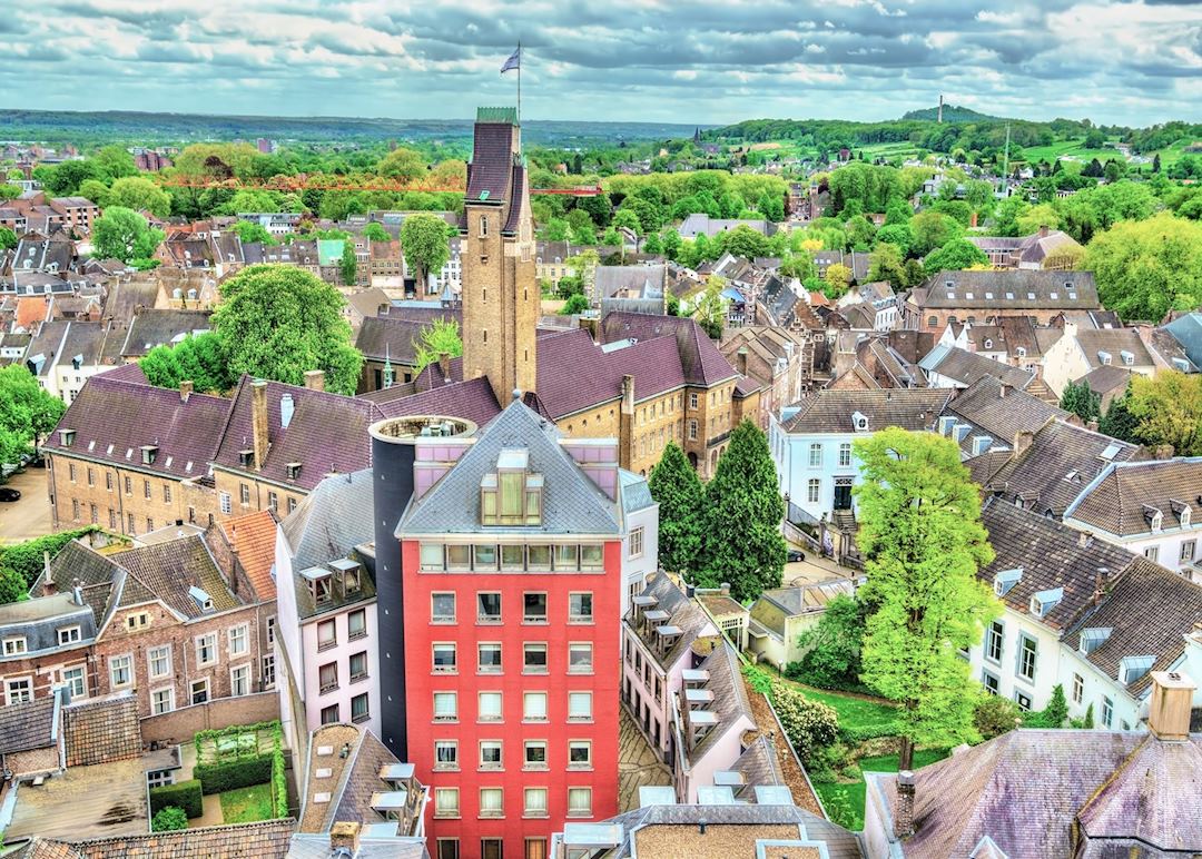 Aerial view of Maastricht, Netherlands