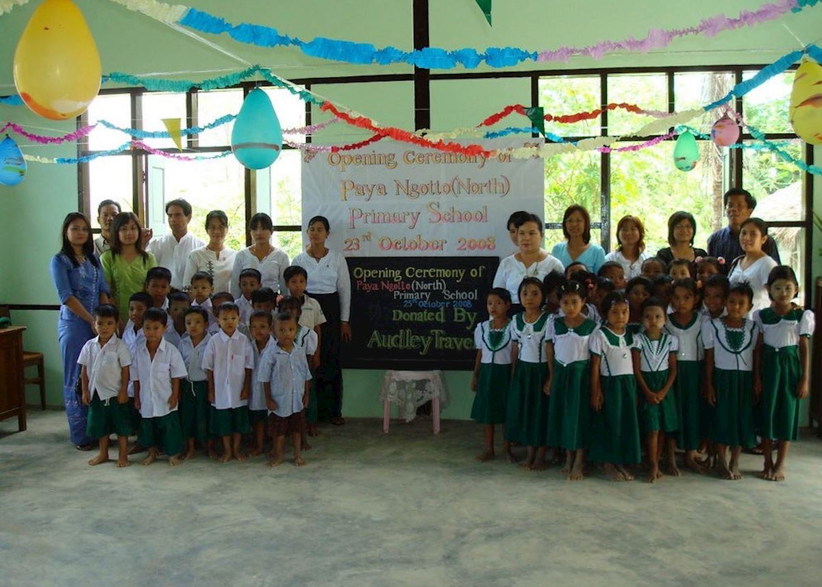 Paya Ngotto primary school was rebuilt thanks to donations from Audley Travel clients, staff, friends, and family Paya Ngotto primary school was rebuilt thanks to donations from Audley Travel clients, staff, friends, and family