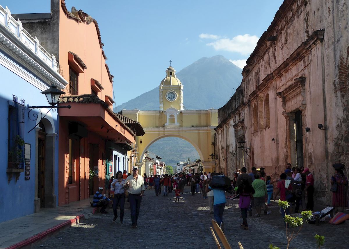 View of El Arco and Agua Volcano, Antigua View of El Arco and Agua Volcano, Antigua