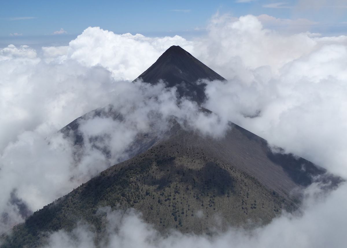 View of Fuego Volcano from summit of Acatenango Volcano View of Fuego Volcano from summit of Acatenango Volcano