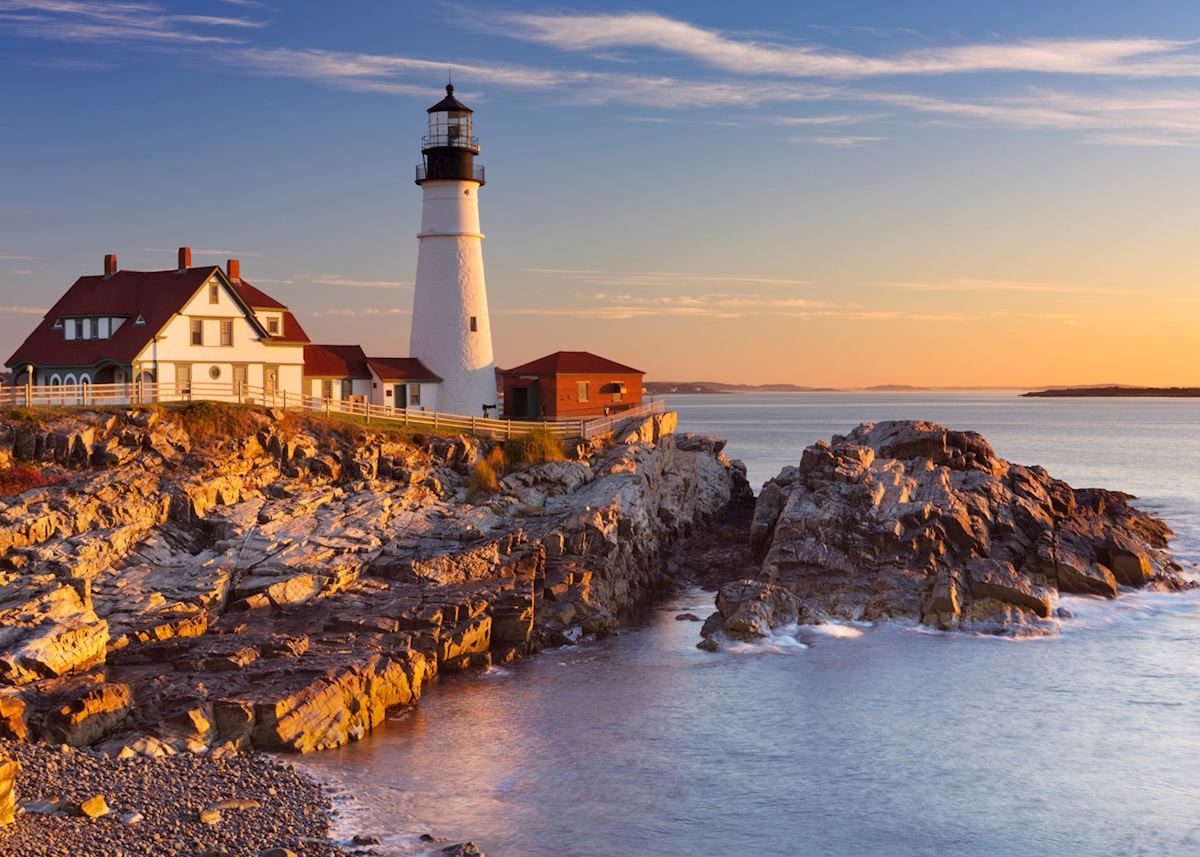 Coastal lighthouse in Maine Coastal lighthouse in Maine