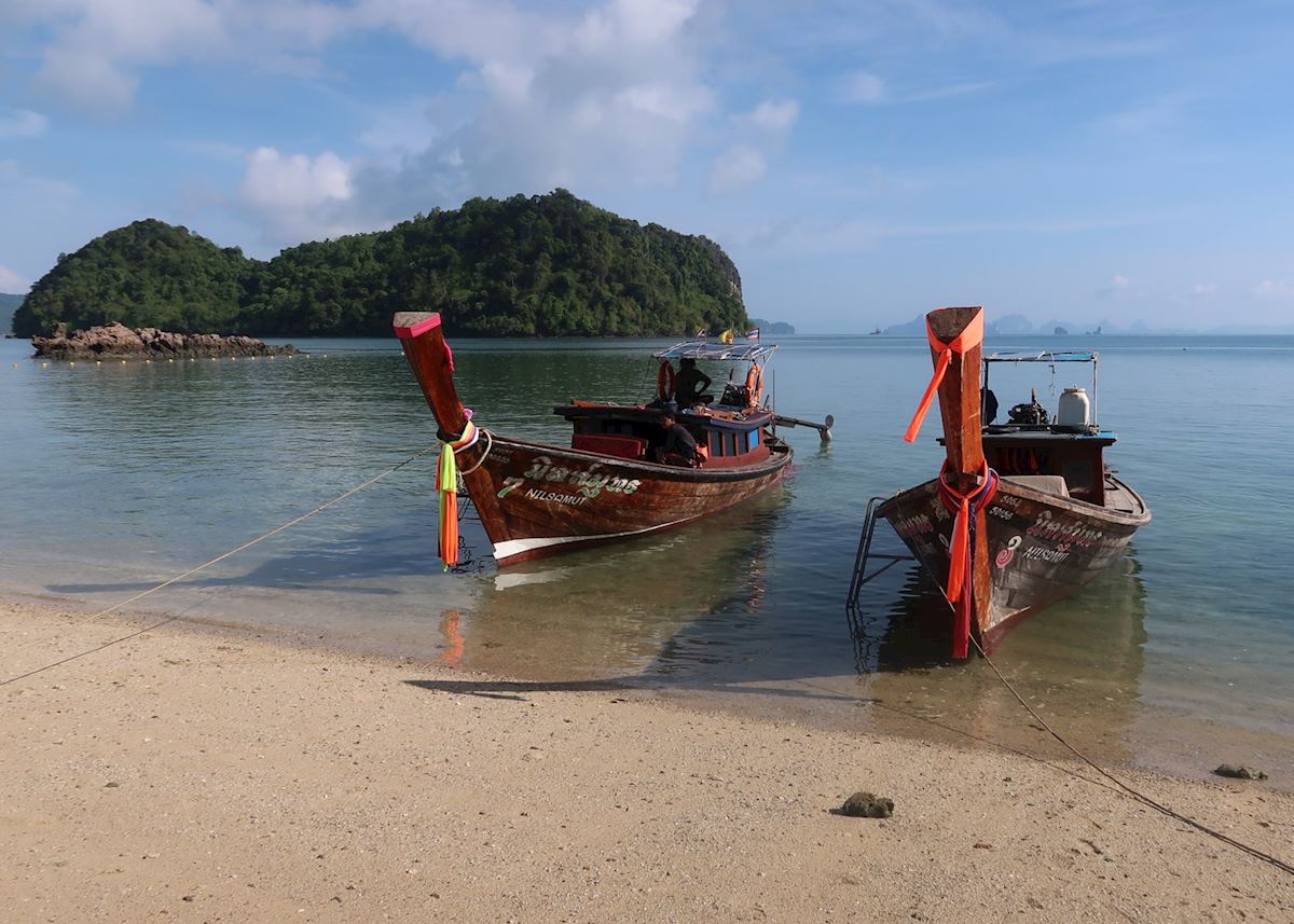Longtail boats on Koh Yao Noi Longtail boats on Koh Yao Noi
