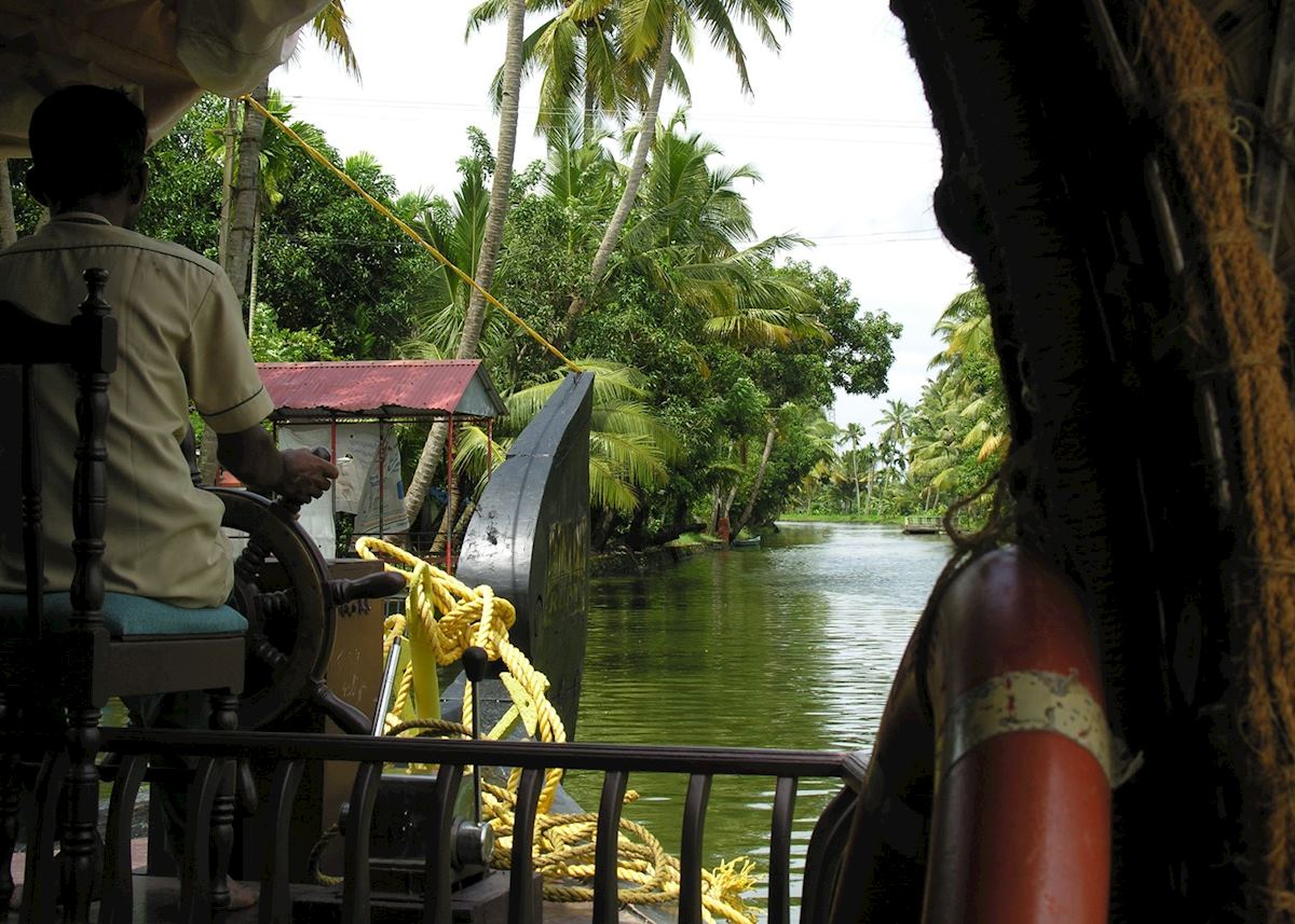 View from a Riceboat, Backwaters Kerala View from a Riceboat, Backwaters Kerala
