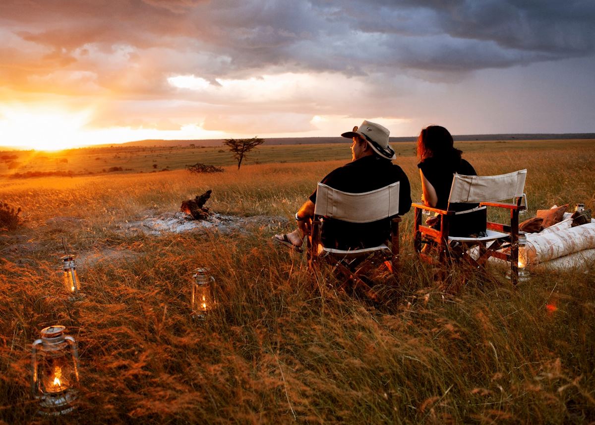Sundowner drinks from Karen Blixen Camp,Masai Mara Sundowner drinks from Karen Blixen Camp,Masai Mara