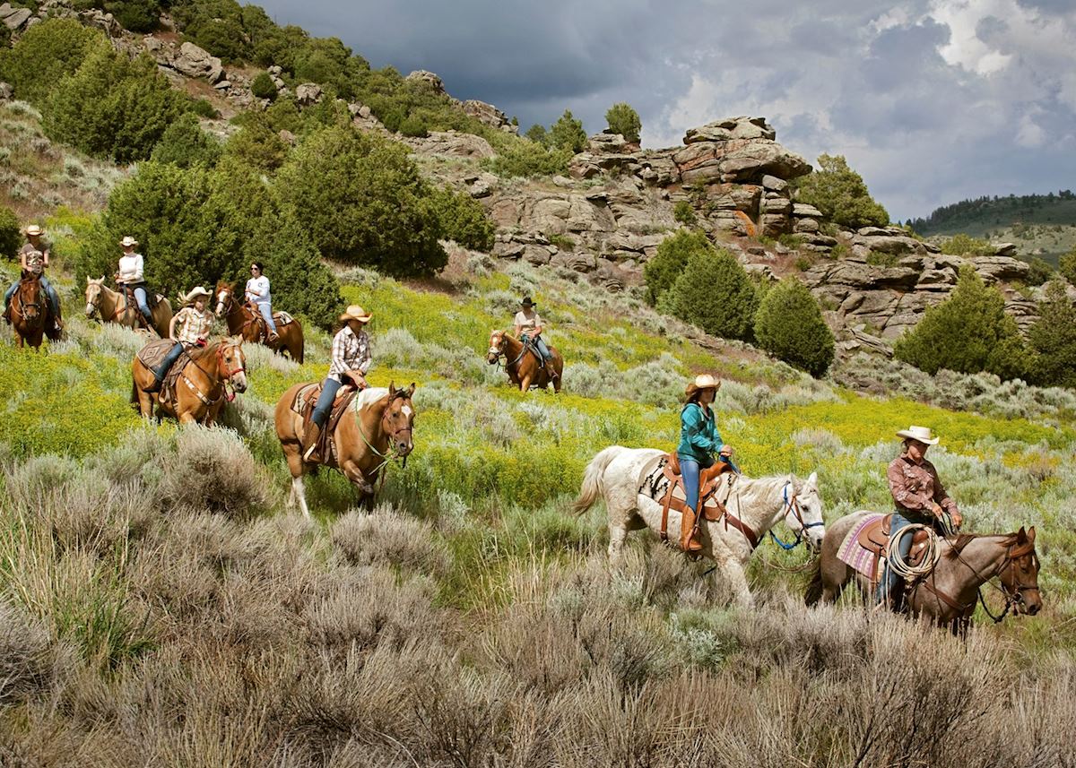 Riding at the Lodge & Spa at Brush Creek Ranch Riding at the Lodge & Spa at Brush Creek Ranch