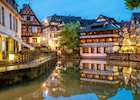 Quaint timbered houses of Petite France in Strasbourg