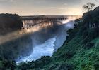 Victoria Falls Bridge at sunset