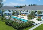 Garden pool and rooms at Cove 55