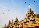 Close-up of Shwedagon Pagoda, Yangon (Rangoon)