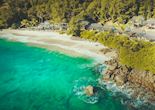 Aerial view, CaranaBeach Hotel, Mahe