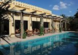 Swimming pool at Areindmar Hotel, Bagan, Burma (Myanmar)