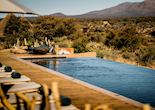 Heated infinity pool at Omaanda