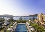 View over the swimming pool, Leela Palace, Udaipur