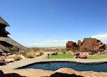 View from the pool at Twyfelfontein Country Lodge