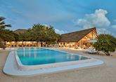 The poolside at Ufaa Restaurant, COMO Cocoa Island