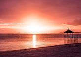 The jetty at sunset, Shanti Maurice Resort & Spa