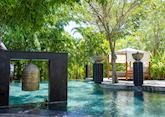 The Watsu pool, Stars Restaurant, Shanti Maurice Resort & Spa