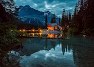 Emerald Lake Lodge at twilight, Field