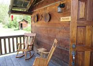 Cabin front, Wolfwood Guest Ranch, Clearwater - Wells Gray Provincial Park