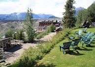 The view from Kennicott Glacier Lodge, McCarthy