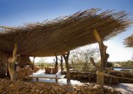 Motse shade dining area, Motse Camp, Tswalu Kalahari Reserve
