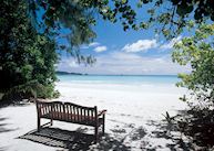 Beach at Les Villas D'Or, Praslin