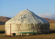 Traditional Yurt on the South Shore, Song-Kul Lake