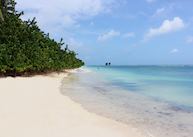 The beach at Le Repaire Boutique Hotel, La Digue