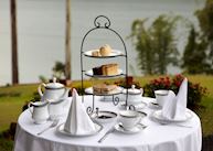 Afternoon tea on the lawn at Summerville Bungalow