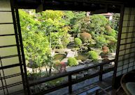 Fujioto front garden, Tsumago, Japan